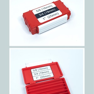 Brad Nail Organizer Box: Galvanized Nails 18 GAUGE, Carpenter Gift. ProBrad Case Red