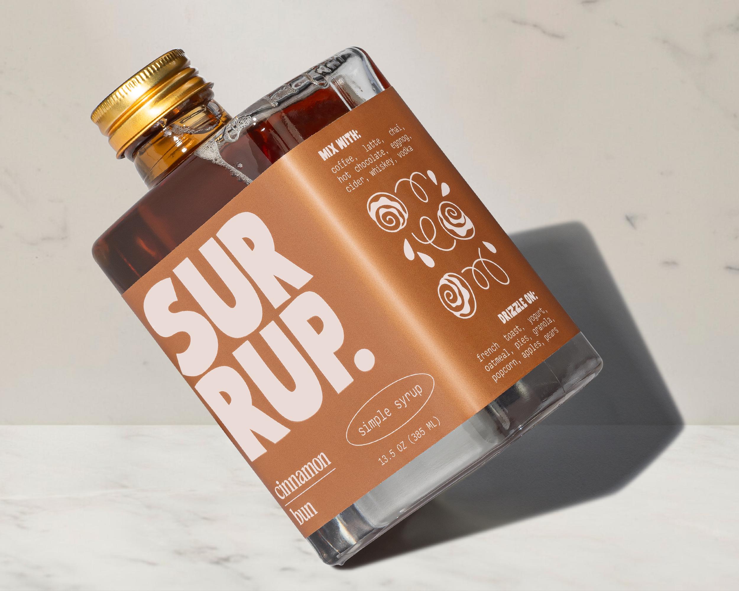 Surrup. Cinnamon Bun Flavored Simple Syrup for Cocktails