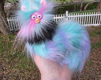 Handmade FurBB 90's Baby poseable 10 inch tiny Long Furby