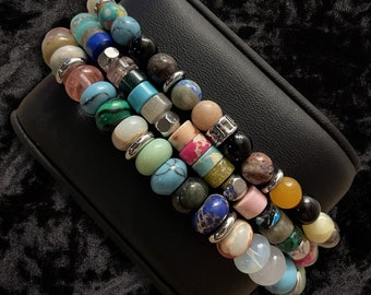 Rainbow Gemstone Bracelet with Gift Box - Supports Recovery