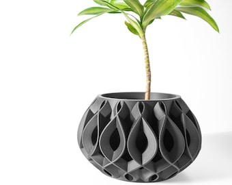Unique Planter Pot - Indoor Plant Pot with Drainage  - Modern Planter with Drip Tray