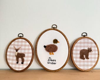 Duck Hunting Nursery Themed Decorations Mallard Duck Felted Wool Vintage Nursery Decorations for Duck Themed Nursery Bird Hunting Decoration