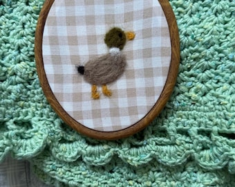 Duck Hunt Nursery Decor Mallard Duck Hunting Nursery Felted Wool Vintage Nursery Decorations for Duck Themed Nursery Bird Hunting Decoration