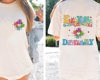 Everyone Communicates Differently Shirt,Comfort Autism Shirt,Comfort Colors Tee,Autism Awareness Shirt,Autism Teacher Shirt,Autism Month Tee