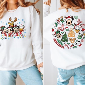 Mickey&#39;s Very Merry Christmas Party Sweatshirt, Disneyland 2025 Christmas Shirt, Mickey and Friends Holiday Vacation Hoodie, Christmas Shirt