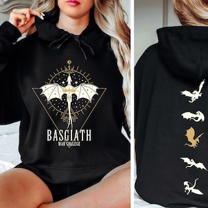 Fourth Wing Sweatshirt, Basgiath War College, Dragon Rider, Riders Quadrant, Violet Sorrengail, Xaden Riorson, Fantasy reader,Bookish Hoodie