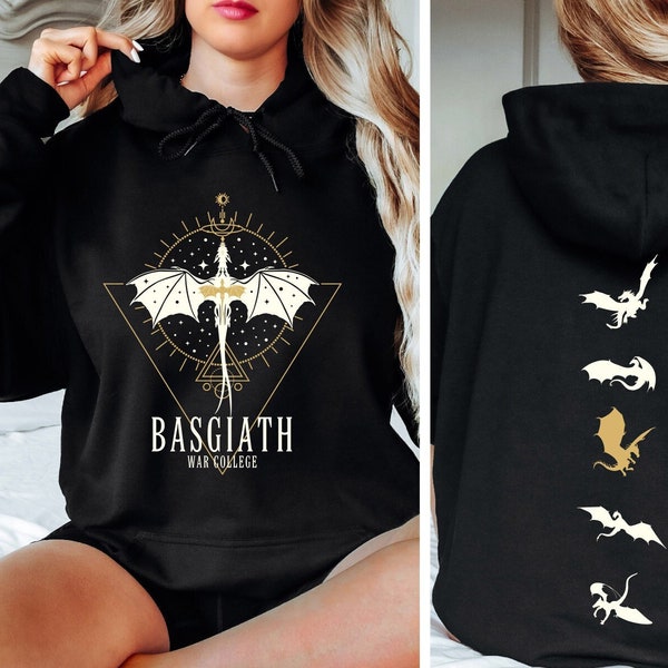 Sudadera de la Cuarta Ala, Escuela de Guerra de Basgiath, Jinete de Dragón, Cuadrante de Jinetes, Violeta Sorrengail, Xaden Riorson, Lector de fantasía, Sudadera con capucha de Bookish