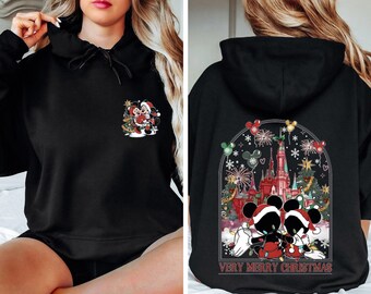 Very Merry Christmas Sweater, Disney World Family Matching Christmas Sweatshirt, Disney Merry Christmas 2024 Hoodie Mickey & Co X-mas Shirt