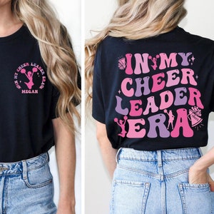 In My Cheerleader Era Shirt, Custom Name Cheerleader Shirt, Girls Cheer Shirt, Cheerleader Gift Shirt, Sport Dance Comfort Colors Shirt