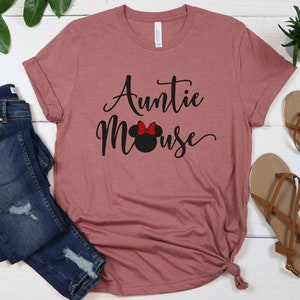 Disney Auntie shirt, Auntie mouse shirt, Disney mouse aunt Tee, Disney shirt, Minnie aunt shirt, Disney Aunt Gift, Disney Family Shirt