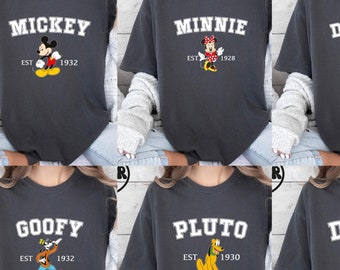 Retro Mickey and Friends Comfort Colors Shirt, Retro Disney Trip Sweatshirt, Mickey Hoodie Tee, Disney Family Vacation, Matching Shirts