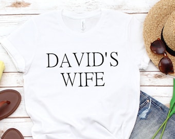 Chemise femme de David personnalisée, compliment à mon père avait une chemise Rolls Royce, T-shirt femme de David inspiré Victoria Beckham, cadeau pour elle