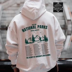 63 National Parks Crewneck Vintage Mountain Crewneck Park Ranger Environmental Camping Clothes Granola Girl Grizzly Bear, Mother&#39;s Day Gif