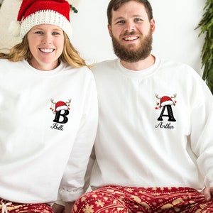 Custom Christmas Couple Matching Sweatshirt, Christmas Couple Matching, Funny Christmas Couples Sweater, Holiday Couples Sweatshirt