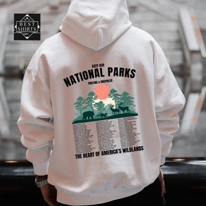 63 National Parks Crewneck Vintage Mountain Crewneck Park Ranger Environmental Camping Clothes Granola Girl Grizzly Bear Wildlife Sweatshirt
