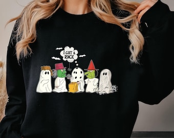 I Got a Rock Halloween Sweatshirt, Trick Or Treat Halloween, Happy Halloween Sweatshirt, Ghost Autumn Hoodie, Spooky Season Fall Sweatshirt