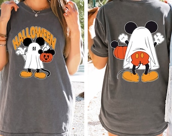 Disney Mickey Halloween Comfort Colors Shirt, Mickey Ghost Shirt, Retro Mickey Spooky Shirt, Mickey's Not So Scary, Disney Halloween Shirt