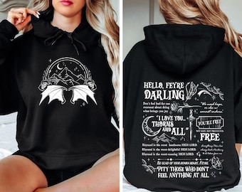 Fourth Wing Double-Sided Sweatshirt, Basgiath War College Shirt, Basgiath War College Gift, Fourth Wing Bookish Dragon Rider Hoodie