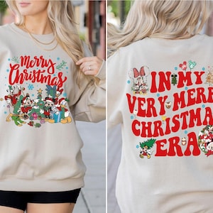 Mickey&#39;s Very Merry Christmas Party Sweatshirt, Disneyland 2025 Christmas Shirt, Mickey and Friends Holiday Vacation Hoodie, Christmas Shirt