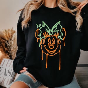 Minnie Halloween Sweatshirt, Mickey Ghost Sweatshirt, Halloween Sweatshirt, Mickey Autumn Sweatshirt, Spooky Season Sweater, Fall Sweatshirt