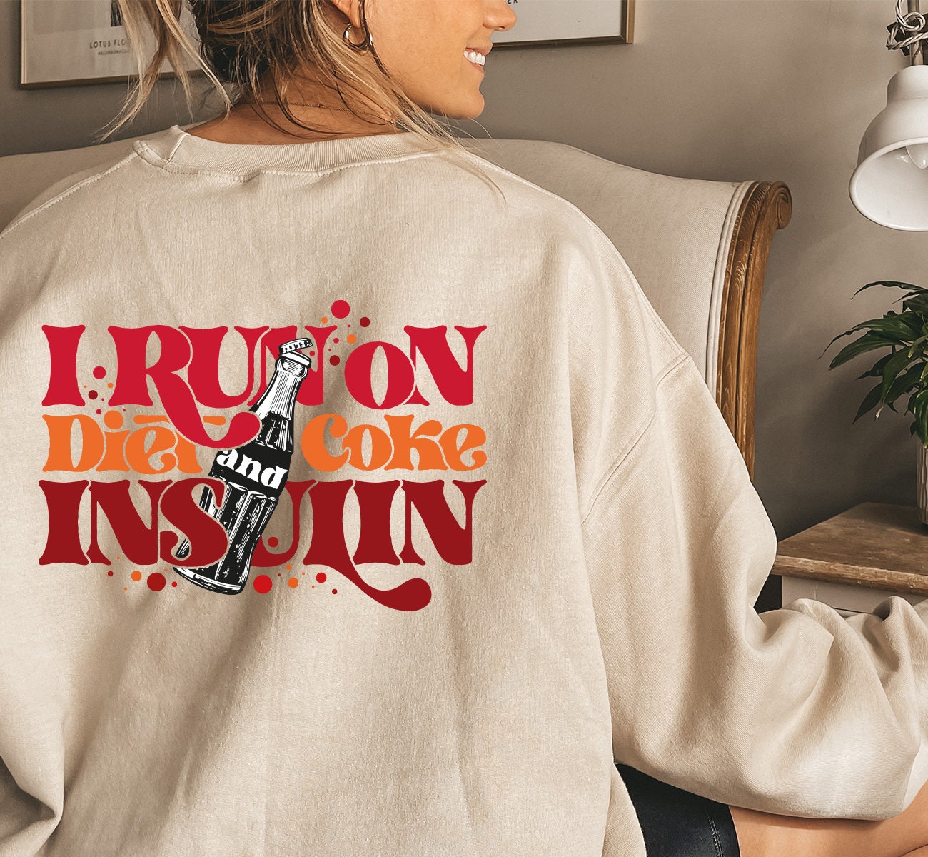 Running on diet Coke and Insulin Sweatshirt, Shirt For Diabetics And People With Diabetes, Gift for Diabetes, Type 1 Diabetes Shirt