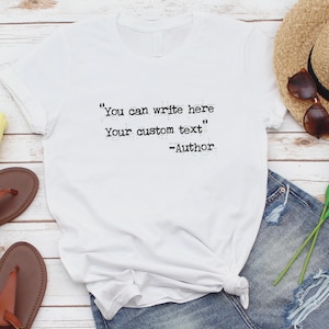 Custom Text Shirt | Favorite Author Tshirt | Personalized Typewriter Shirt | Custom Saying Tee | Custom Quote Shirt Your Text Here zdjęcie 5