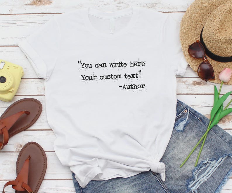 Custom Text Shirt | Favorite Author Tshirt | Personalized Typewriter Shirt | Custom Saying Tee | Custom Quote Shirt Your Text Here zdjęcie 5