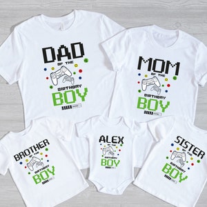 Gamer Birthday Shirt,Matching Family Birthday Shirts,Gaming Birthday Shirts,Video Game Birthday Theme,Custom Gamer Shirt,Gaming Birthday Boy