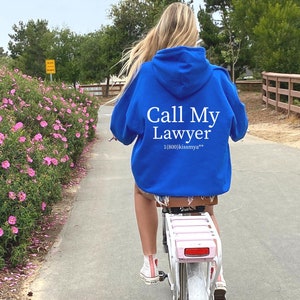 Call My Lawyer Hoodie, Oversized Hoodie, Aesthetic Hoodie, Tumblr Clothing, VSVO Hoodie, Sweet Outfit, Oversized Pullover Bild 6