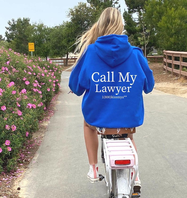 Call My Lawyer Hoodie, Oversized Hoodie, Aesthetic Hoodie, Tumblr Clothing, VSVO Hoodie, Sweet Outfit, Oversized Pullover Bild 6