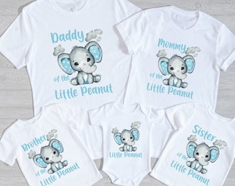 Blue Baby shower matching shirts, Baby shower Elephant shirts, Blue elephant family shirts, elephant baby shower theme shirt