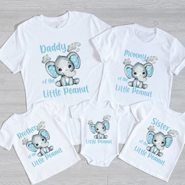 Blue Baby shower matching shirts, Baby shower Elephant shirts, Blue elephant family shirts, elephant baby shower theme shirt