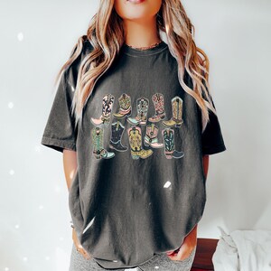 Cowgirl Boots Shirt, Country Concert Tee, Western Graphic Tee for Women, Oversized Graphic Tee, Cute Country Shirts, Cowgirl Shirt, Western