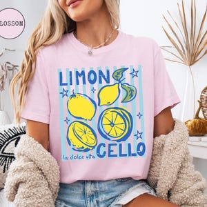 Limoncello Shirt, Lemon Graphic Tee, Italian Summer Shirt, Amalfi Coast Aesthetic Tee, La Dolce Vita Shirt, Lemon Summer Vacation Top image 3