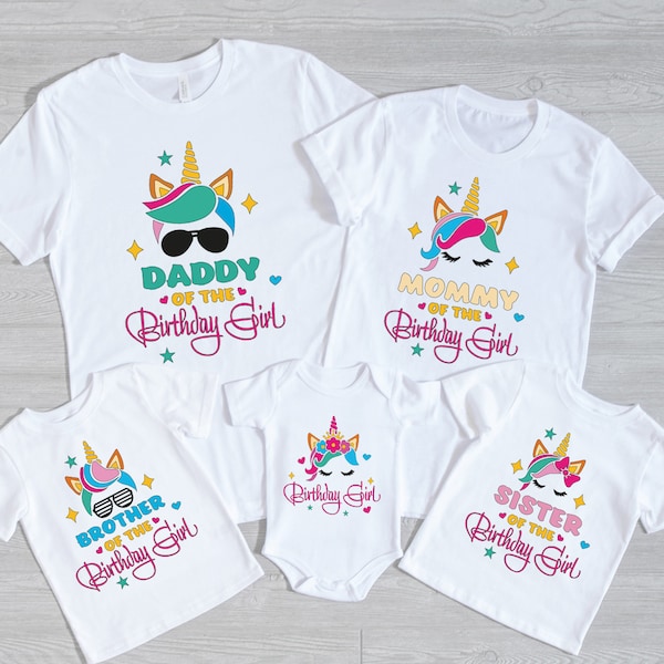 Unicorn Birthday Shirt,Unicorn shirt,Matching Birthday Family Shirts, personalized Unicorn Birthday Shirt,Unicorn Custom shirt, unicorn tee