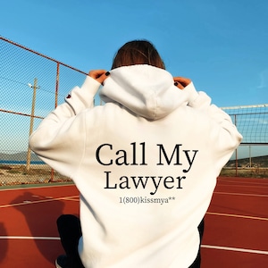 Call My Lawyer Hoodie, Oversized Hoodie, Aesthetic Hoodie, Tumblr Clothing, VSVO Hoodie, Sweet Outfit, Oversized Pullover Bild 1