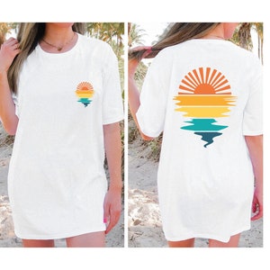 Retro Sun Shine On My Mind Shirt, Comfort Color Oversized Tshirt, Beach Shirt, Lounge Comfort Shirt, Weekend Lake Shirt, Funny Graphic Shir image 3
