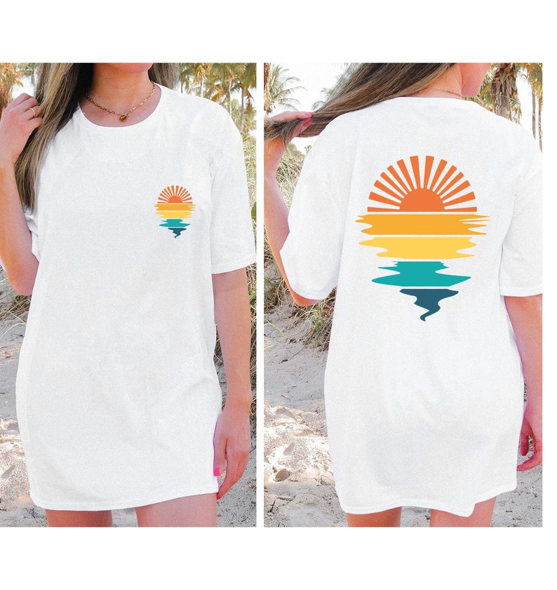 Retro Sun Shine On My Mind Shirt, Comfort Color Oversized Tshirt, Beach Shirt, Lounge Comfort Shirt, Weekend Lake Shirt, Funny Graphic Shir image 3