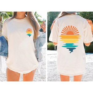 Retro Sun Shine On My Mind Shirt, Comfort Color Oversized Tshirt, Beach Shirt, Lounge Comfort Shirt, Weekend Lake Shirt, Funny Graphic Shir image 2
