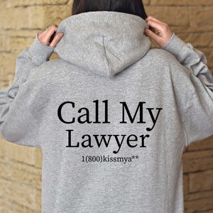 Call My Lawyer Hoodie, Oversized Hoodie, Aesthetic Hoodie, Tumblr Clothing, VSVO Hoodie, Sweet Outfit, Oversized Pullover Bild 2