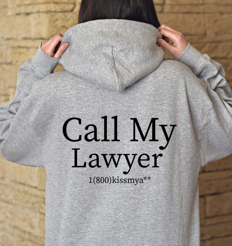 Call My Lawyer Hoodie, Oversized Hoodie, Aesthetic Hoodie, Tumblr Clothing, VSVO Hoodie, Sweet Outfit, Oversized Pullover Bild 2