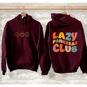 Groovy Lazy Pancreas Club Sweatshirt, Shirt For Diabetics And People With Diabetes, Gift for Diabetes, Type 1 Diabetes Shirt, Positive Gift