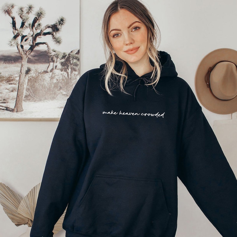 Make Heaven Crowded Sweatshirt, Christian Sweater, Religious Crewneck Sweatshirt, Faith Pullover, Bible Sweater, Heaven Sweatshirt immagine 2