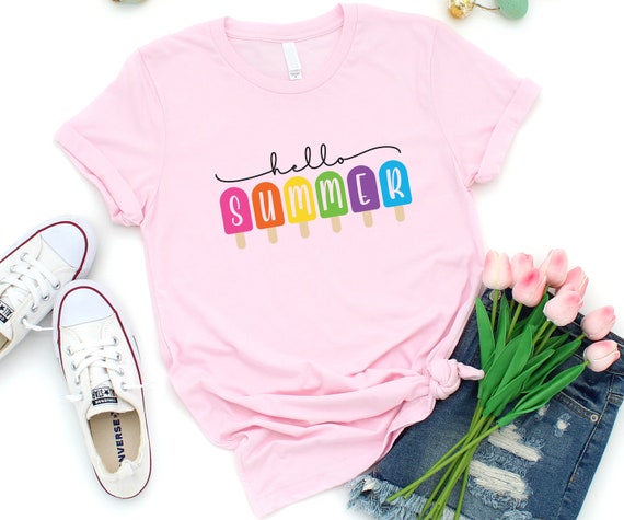 Hello Summer Shirt, Cute Summer Shirt, Summer Shirt, Ice Cream Shirt, Last Day Of School Shirt, Summer Holiday Beach Shirt,Summer Kids Shirt