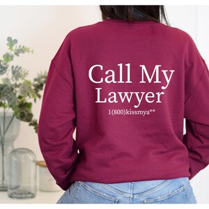 Call My Lawyer Hoodie, Oversized Hoodie, Aesthetic Hoodie, Tumblr Clothing, VSVO Hoodie, Sweet Outfit, Oversized Pullover Bild 5