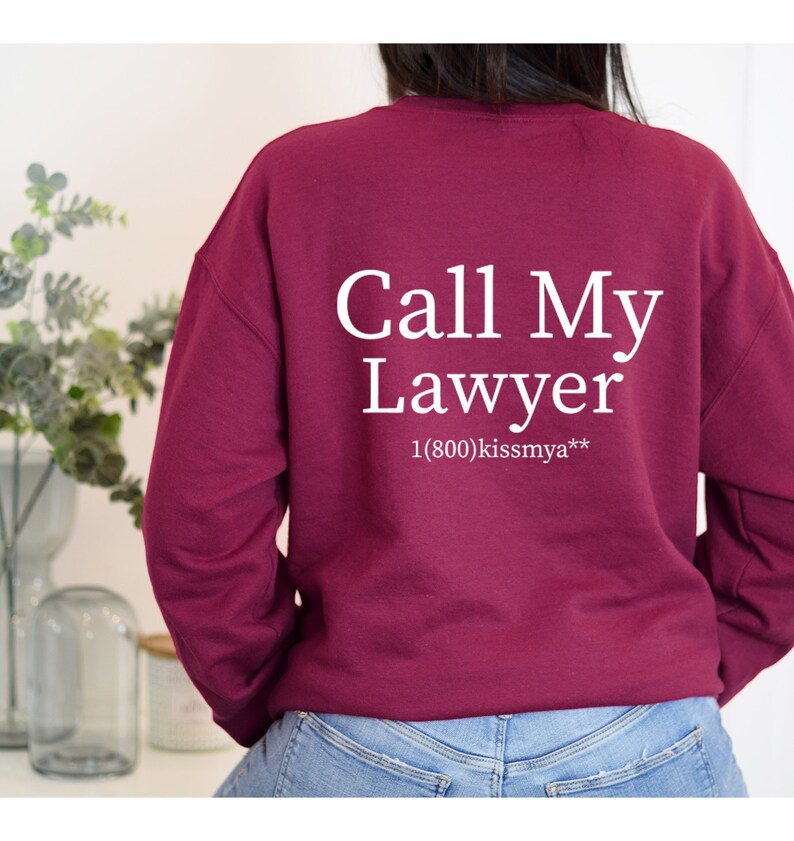 Call My Lawyer Hoodie, Oversized Hoodie, Aesthetic Hoodie, Tumblr Clothing, VSVO Hoodie, Sweet Outfit, Oversized Pullover Bild 5