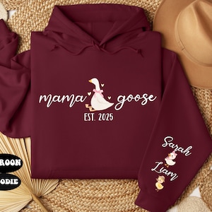 Custom Mama Goose Sweatshirt, Silly Goose Comfort Colors® Shirt, Cute Mom Hoodie, Baby Shower Gift, Pregnancy Reveal Gift, Mothers Day Gift