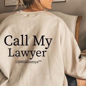 Call My Lawyer Hoodie, Oversized Hoodie, Aesthetic Hoodie, Tumblr Clothing, VSVO Hoodie, Sweet Outfit, Oversized Pullover Bild 4