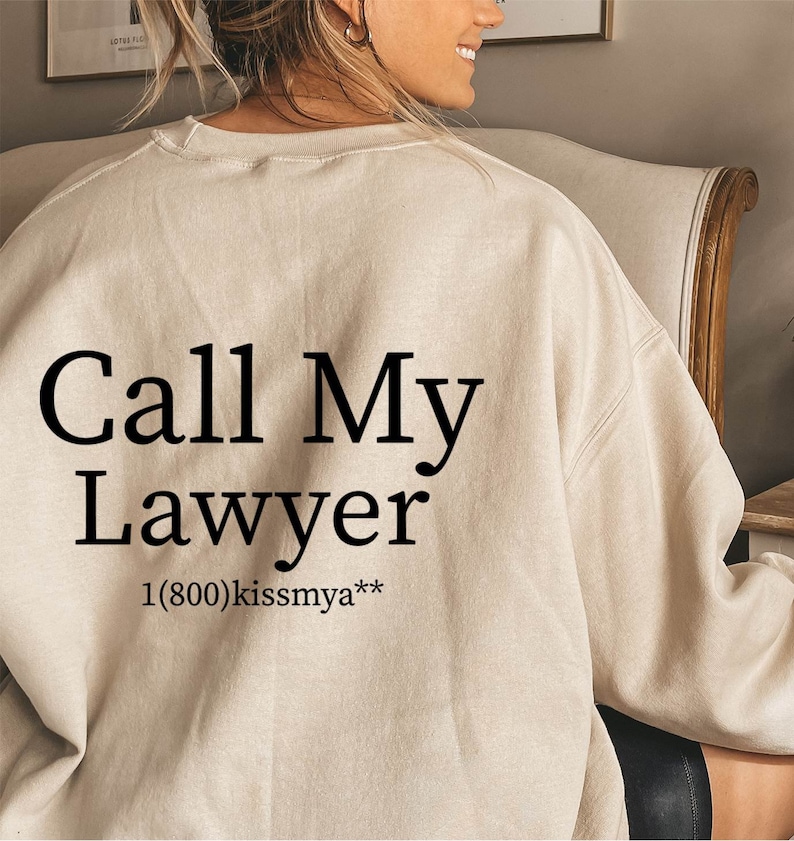 Call My Lawyer Hoodie, Oversized Hoodie, Aesthetic Hoodie, Tumblr Clothing, VSVO Hoodie, Sweet Outfit, Oversized Pullover Bild 4