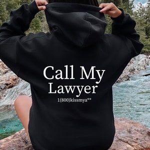 Call My Lawyer Hoodie, Oversized Hoodie, Aesthetic Hoodie, Tumblr Clothing, VSVO Hoodie, Sweet Outfit, Oversized Pullover Bild 3